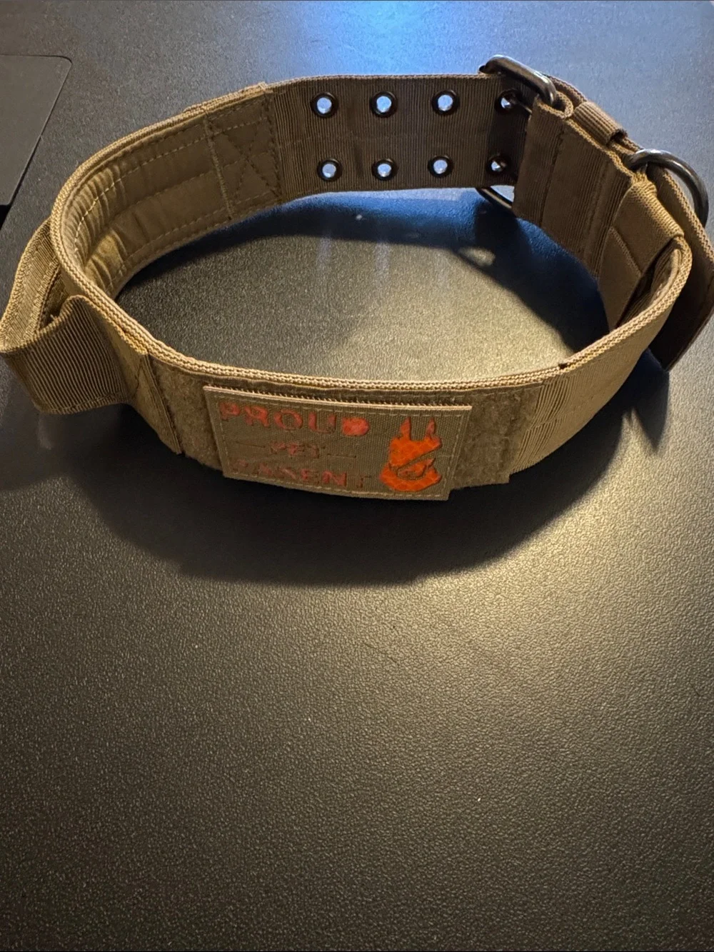 OneTigris XL Tactical Dog Collar Brown 2” Heavy Duty Handle Like New